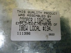 New Open Box Lot of 2 Pcs & 1 “L” Connector 100W A19 Max. Cooper A3704ISU