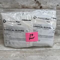 Premier Pro LATEX ORTHO Surgical Gloves Ansell *24 Pair* Size: 7 *See Date 2024*