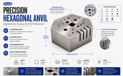 Hexagonal Staking Anvil 15 Holes & 5 Serrations Watch Riveting Watchmakers Tool