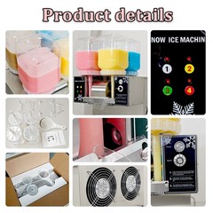 90% New Commercial 4 Feeding Buckets Automatic 264 lbs/Day Shaved Ice Machine