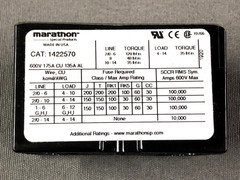 Marathon 1422570 Power Distribution Block 2 Pole 175A 600V AC/DC – Qty. 1