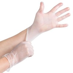MedPride Medical Examination Vinyl Gloves ,N/S Powder Free-Small-100 Gloves/Bx