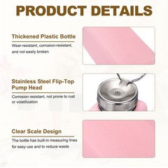 3Pcs 250ml/8.4oz Solvent Alcohol Dispenser for Acetone Cleanser Pink