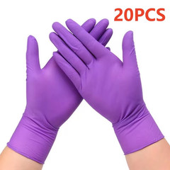20/100PCS Pink Nitrile Disposable Gloves Latex Free Cleaning Gloves for Kitchen