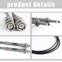 2 Pack P6100 100MHz Oscilloscope Probe 10:1 and 1:1 for Rigol Atten Owon Siglent