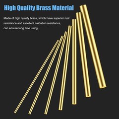 24 Pcs Round Brass Rods Assorted Diameters Lathe Bar Rod Stock for Drift Punches