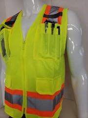 FX HIGH VISIBILITY Surveyor Two Tone Safety Vest Solid front & Mesh back