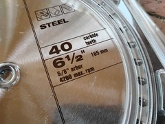 (Lot of 9) HILTI 6-1/2″ Metal Cutting SCM Circular Blade Carbide 40T 5/8″