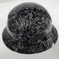 full brim hard hat custom hydro dipped IN FORGED CARBON FIBER PLUM CRAZY PURPLE