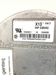 Genteq X13 ECM FM17 230VAC 1HP Module ONLY CCW LE rotation used #Z608