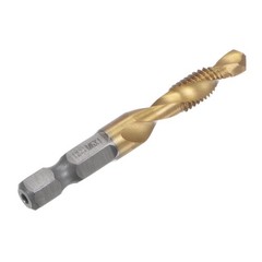 1/4″ Hex Shank M6 x 1 Metric Titanium Coated High Speed Steel Spiral Flute 2pcs