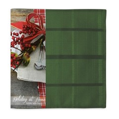 Newbridge Christmas Elegance Plaid Set Of 4 Square Fabric Napkins 100 Polyester