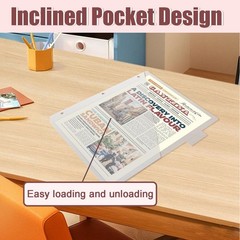 Clear Binder Dividers Pockets 12 PCS A4 Transparent Tabs Plastic Insertable