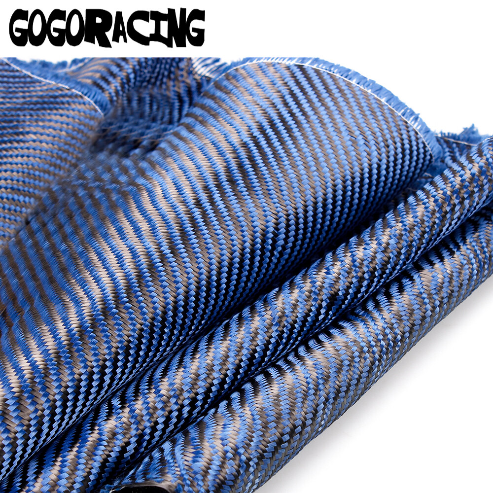 12″ x 5FT Twill Weave Carbon Fiber Fabric Cloth Black Blue(3K, 9.1oz, 59″ x 12″)