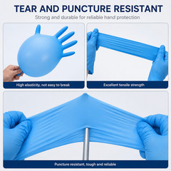 400PCS Disposable Nitrile Exam Gloves 4.5 mli Powder & Latex Free Cleaning Glove