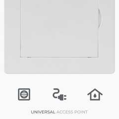 White Access Panel For Drywall ABS Plastic Square Wall Ceiling 4×6 Inch HVAC