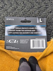 (6 Pairs) Ironcat 6141/L Leather Kidskin TIG Welding Gloves Gauntlet Cuff Large