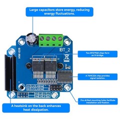 2PCS Semiconductor BTS7960B Motor Driver 43A H-Bridge Drive PWM For Arduino NEW