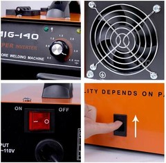 140 MIG Welder AC Flux Core WIre Gasless Automatic Feed Welding Machine w/Mask