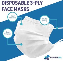 American Made Disposable Face Masks – 50 Count – Kids & Adults – Black & White
