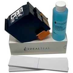 ISINK34 Ink, Single Strip Postage Labels (8250), and 4oz Sealing Solution (Blue)