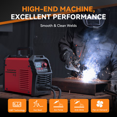 ARCCAPTAIN 200Amp Stick Welder, 110V/220V ARC/Lift TIG Machine +Welding Gloves