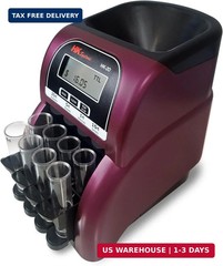 HK SYSTEMS HK-2D, Digital USD Coin Counter and Sorter with LCD Display, Sorts 26