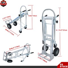 1000 LBS Capacity 3 in 1 Hand Truck, Convertible Hand Trucks