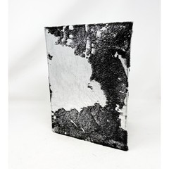 Silver Metallic Cowhide Pony Hair Notebook Western Glam Binder Sleeve 11.5 in