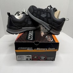 Skechers Work Bulklin Lyndale EH Comp Toe Shoes Women’s 8 Black Gray New