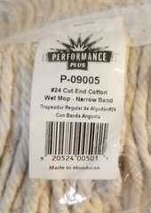 Performance Plus #24 Cotton Cut-End Wet Mop Heads (P09005)-White 1 Pack