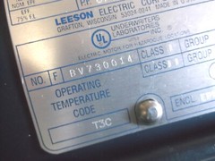 Leeson A6T17EC22G Explosion Proof Motor 111930 1/2-HP 1725-RPM 460-V 3-PH, New