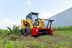 46in Skid Steer Attachment Heavy Duty Forestry Mulcher Brush Mower Fits Bobcat