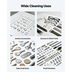 Uimoso 3L Ultrasonic Cleaner 40kHz for Jewelry and Small Parts Cleaning