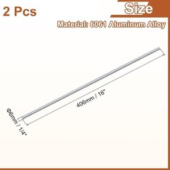 6061 Aluminum Round Rods 2Pcs – 6mm Diameter, Perfect for Construction Projects