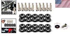 Complete 20Pcs Engine Bay Dress Up Kit with M6 Black Fasteners & Washers