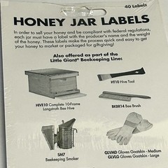 Lot of 2 Honey Jar Labels, 40ct Packs Pure Natural Honey Stickers 80 Total, USA.