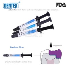 DENTEX Dental Flowable Light Cure Composite Resin Medium Flow A1/A2/A3 Shade