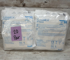 Gammex PI Hybrid Surgical Gloves Sterile Ansell *20 Pair* Size: 6.5 *See Date*