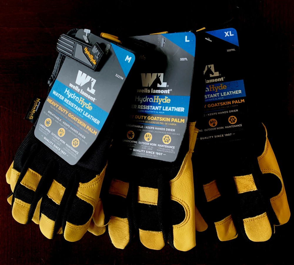 Wells Lamont Men’s HydraHyde Leather Work Gloves Select Size M L XL