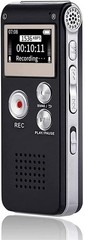 Compact 16GB Digital Voice Recorder with Noise Cancellation & 30 Hours Playback