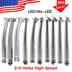 NSK Style Dental High Speed LED/No LED 45°/90° 2/4 Turbine Handpiece Push Button