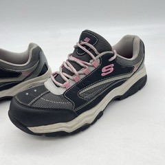 Skechers Work Steel Toe Women’s Size 11 Shoes Memory Foam Pink Black Gray