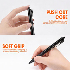 100 Pack Gel Pens, Black Ink Pen Bulk, Retractable Medium Point 0.7Mm, Smooth Wr