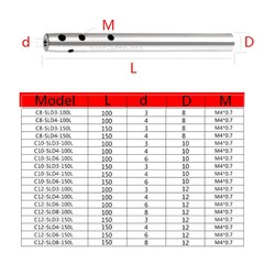 Side Lock Extension Rod C8 C10 C12 C16 C20 100-200mm Slim Shank Deep Hole CNC