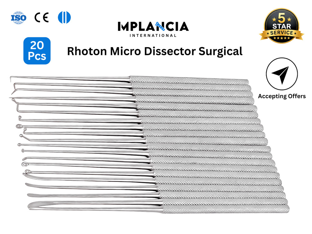 Rhoton Micro Dissectors Set 20PCS Neurosurgery Surgical Instruments SS Quality