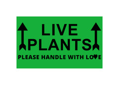 Plant Labels- 2×4 Live Plants (Arrow up) 500 labels per roll, 1-12 Rolls