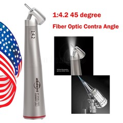 Dental 45° Angle Surgical Handpiece Electric 1:4.2 Mist Jet Spray NSK TiMax Z45L