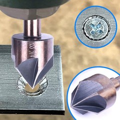 Pack 5 82 Degree 5 Flutes Countersink Drill Bit Set Chamfering Cutter Device