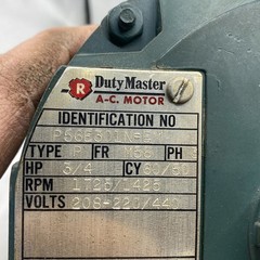Reliance Duty Master P56E301N-EM AC Motor 3/4 HP 3 Phase 208-220/440V Type R ✅